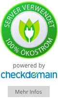Server verwendet 100% Ökostrom