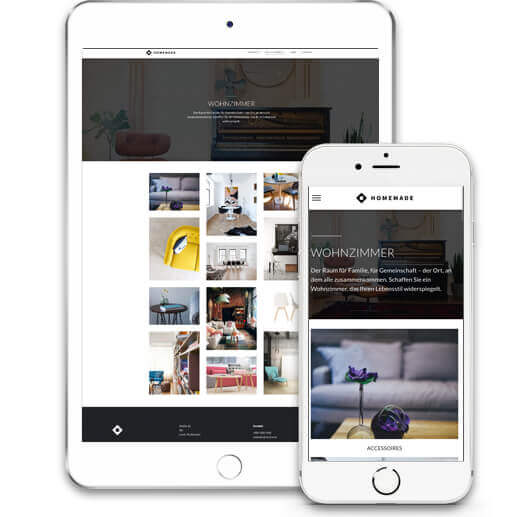 Homepage Baukasten, Vorlage für Architektur Homepage