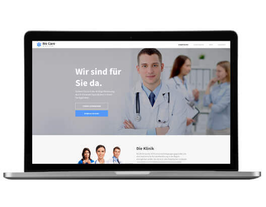 Homepage Baukasten, Vorlage für Praxis-Website