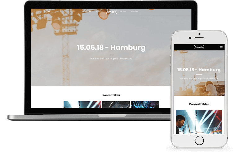 Homepage Baukasten, Band Website erstellen