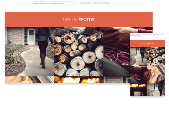 Homepage Baukasten, Ferienwohnung Website, verschiedene Bildschirmgrößen