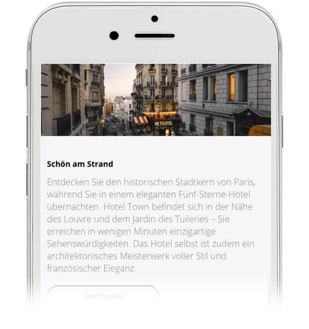 Homepage Baukasten, Vorlage für Ferienwohnung Website