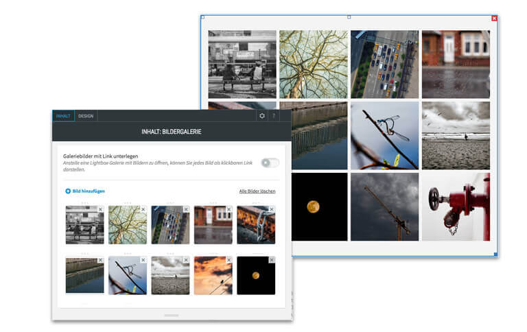 Homepage Baukasten, Vorlage für Fotografen-Homepage