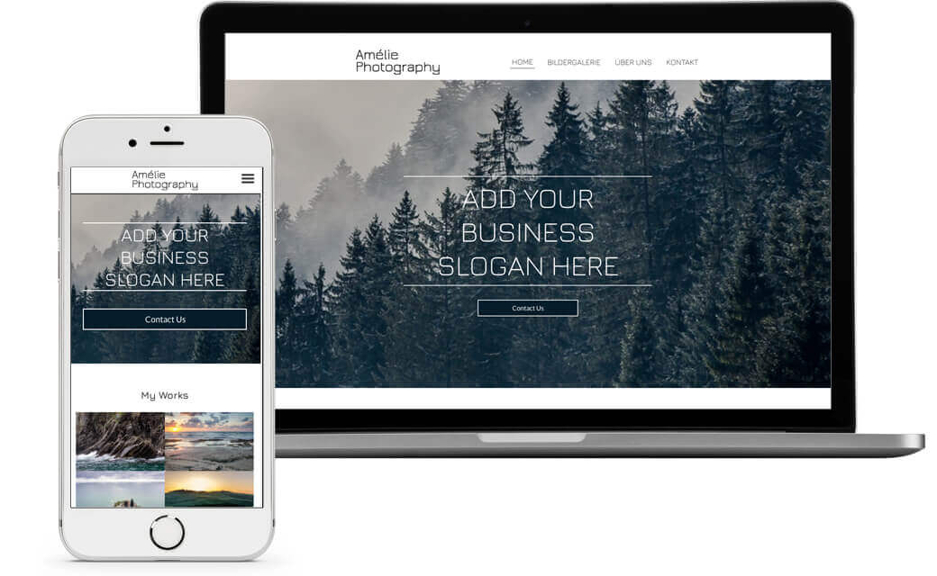 Homepage Baukasten, Vorlage für Fotografen-Homepage