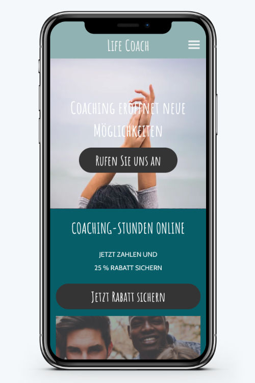 Homepage-Baukasten, Template für Berater/Coach