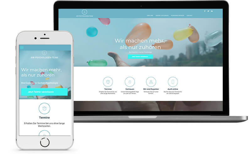Homepage Baukasten, Vorlage für Psychologen Homepage