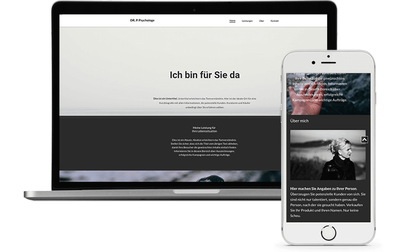 Homepage Baukasten, Psychologen Website erstellen