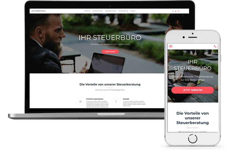 Homepage Baukasten, Steuerberater Website erstellen