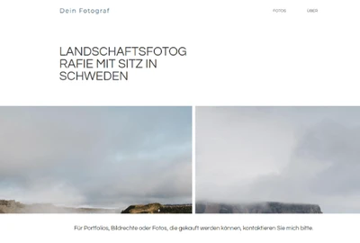 Zwei horizontale Landschaftsfotos einer Küstenlandschaft mit Felsen und wolkigem Himmel.