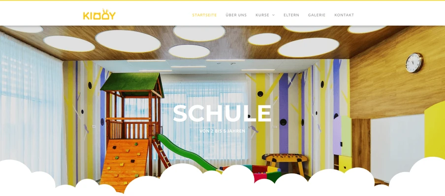 Verwende Design-Effekte, um die Persönlichkeit einer Firma hervorzuheben. Screenshot: checkdomain Homepage-Baukasten